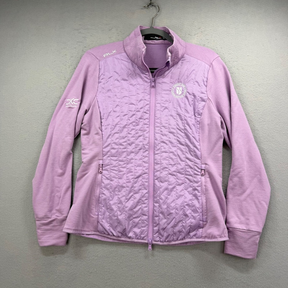 RLX Ralph Lauren Jacket Women Medium Purple Quilted Hybrid Charleston Open